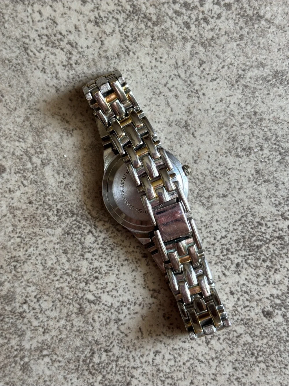 Silver and gold tone Kim Rodger’s Sequin Quartz Watch